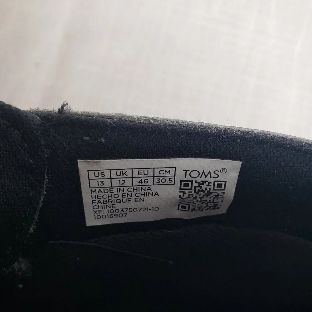 Toms Navi Moc Chukka Boots Mens Size 13 Gray Leather Casual Lace Up Ankle Shoes